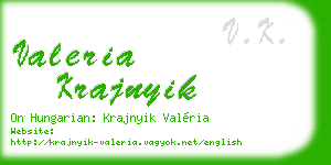 valeria krajnyik business card